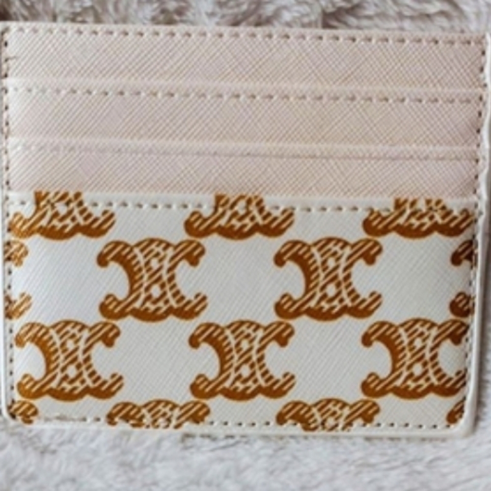Card Holder Beige and Brown